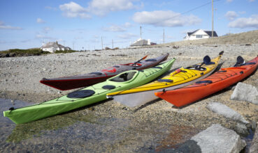 Sea Kayaks at Trearrdur Bay, Anglesey, North Wales