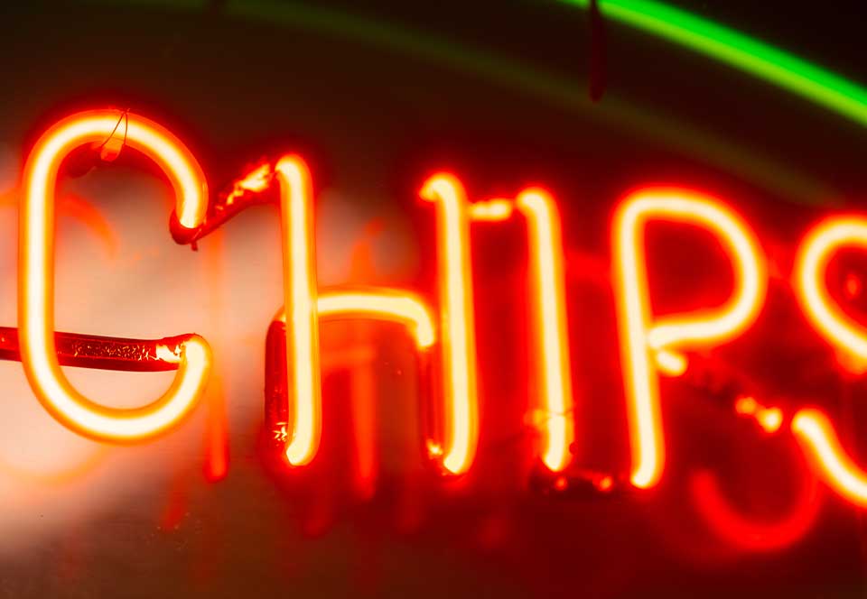 Fish and Chips Neon Sign